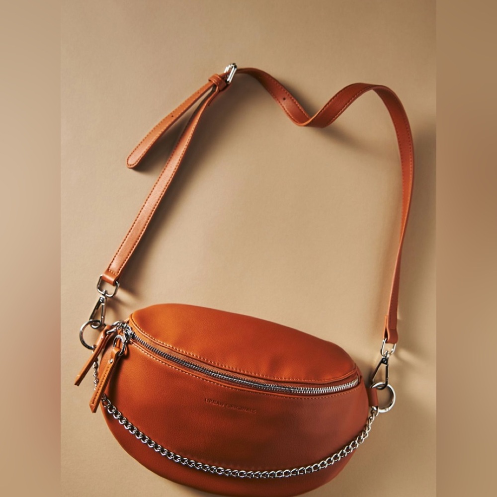 Tan/Camel Leather Crossbody Bag